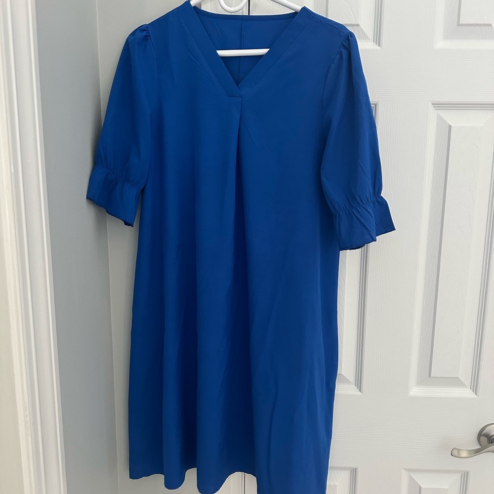 SHEIN Royal Blue Midi Dress